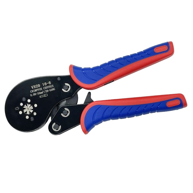 Herramienta de crimpado de trinquete shamjiam Crimpadora de alambre autoajustable rojo azul