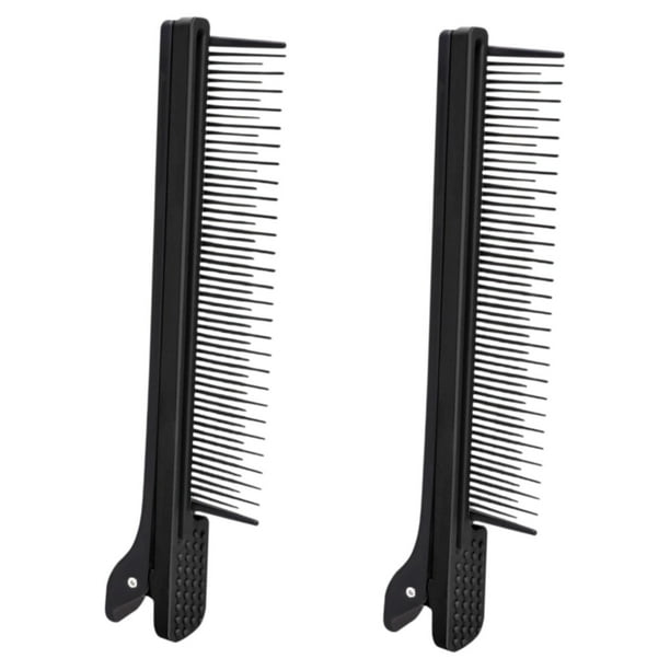 2 piezas de peine auxiliar de peluquería, Clip para barbería, tinte para el cabello profesional y pinzas para permanente para salón, corte de pelo y negro