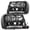 Black Clear, variant on For 02-09 Chevrolet Trailblazer Chrome Housing Replacement Headlight Lamps SET