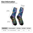 thumbnail image 2 of Rateoe Cosmic Purple Irises for Women Casual Calf Socks - Cute Crew Socks - Thin Soft Above Ankle Socks Size 5-11, 2 of 6