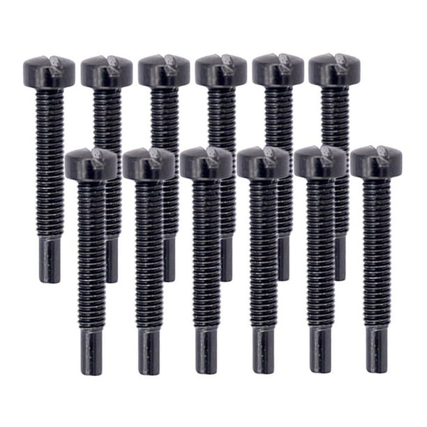 Juego de 12 tornillos de repuesto para pastillas humbucker de guitarra eléctrica Negro