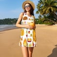 thumbnail image 3 of Easygdp HAPPY FALL Y'ALL para Vestido Transpirable de Mujer, Vestido Suelto de Manga Corta con Pliegues y Bolsillos para el Verano, 3 of 7