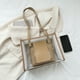 thumbnail image 3 of Bolso de mano para mujer, 2 unidades/juego, bolsa transparente de PVC para axila, bolsas de compras (caqui) Likrtyny Para Estrenar, 3 of 9