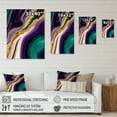 thumbnail image 4 of Designart Purple, Green And Gold Bold Strokes II Canvas Wall Art, 4 of 5