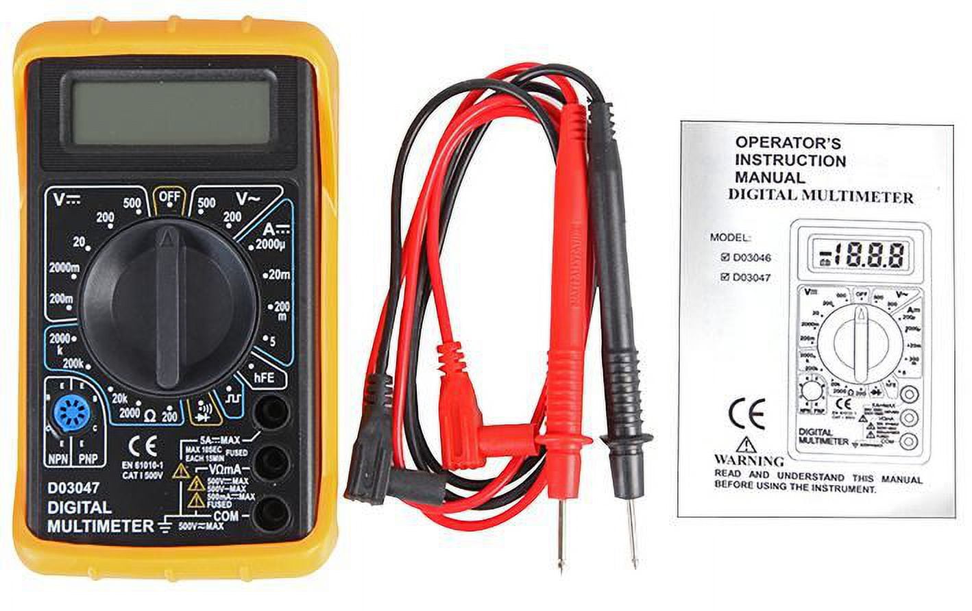 DURATOOL - 500V AC/DC Manual Ranging Digital Multimeter