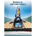 thumbnail image 4 of Adult Inflatable SUP – Extra Wide 11x34" / 10.6x30" x 6" – Non-Slip Deck, 3 Fins – Backpack, Leash & Pump Included – Lightweight PVC – All Levels, 4 of 6