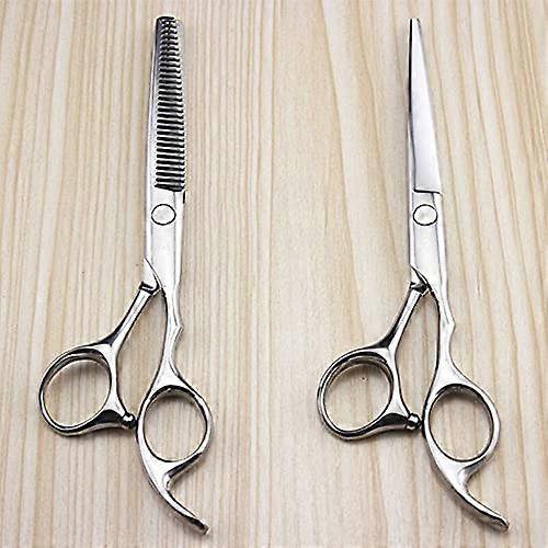 Juego de tijeras de peluquería de 15 cm (6 pulgadas) de acero inoxidable japonés con tijeras de entresacar para barberos.
