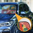thumbnail image 3 of Christmas Snowmen Squares Car Windshield Sun Shade Reflector Sunshade Foldable for Front Keeps Vehicle Cool, 3 of 8