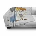 thumbnail image 3 of Cartoon Soft Flannel Fleece Throw Blanket, Exotic Animals Lion Raccoon and Koala Watercolor Design, Cozy Plush for Indoor and Outdoor Use, 50" x 70", Multicolor, by Ambesonne, 3 of 6