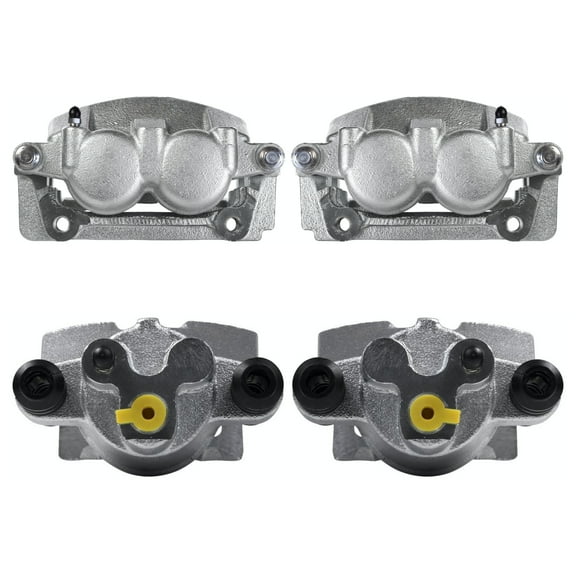 AutoShack Front and Rear Brake Calipers Set of 4 Assembly with Bracket Replacement for 2005-2008 Ford F-150 2006-2008 Lincoln Mark LT 4.6L 5.4L 4WD AWD RWD Driver and Passenger Side Kit BC40025