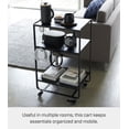thumbnail image 6 of Yamazaki Home Rolling Utility Cart, Black, Steel, Wheels, 6 of 7