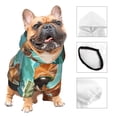 thumbnail image 3 of Goofa Funny Swimming Chihuahua Pattern Small Dog Sweater Hoodies Pet Grey Hooded Soft Fleece Sweatshirts with Pocket Fall Winter Puppy Cat Sweaters Warm Clothes-X-Small, 3 of 8
