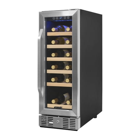 NewAir Compact 19-Bottle Wine Refrigerator  Stainless Steel