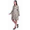 thumbnail image 3 of Moomaya Womens Long Sleeve Printed Knee Length Dress Flared Flowy Summer Dress, 3 of 6
