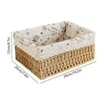 thumbnail image 5 of Kieccall Small Lined Woven Storage Basket Household Desktop Organization Bin Gift, 5 of 6