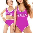 thumbnail image 3 of GYRATEDREAM Women Girls Scoop Neck Bathing Suit Family Matching Daughter Mom One Pieces Swimsuits/Hot Pink, 3 of 8