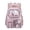 Purple, variant on GobdXE Back To School Student Kawaii Pin Display Daypack Large Capacity Multi Zipper Compartments Unisex Casual Backpack Size:One Size