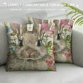 thumbnail image 3 of Qinduosi Spring Easter Pillow Covers Set of  Cute Bunny Rabbit Floral Easter Decorations Watercolor Pink Flower Butterfly Decorative Throw Pillow Cases Outdoor Farmhouse Decor for Sofa Couch Bed, 3 of 5