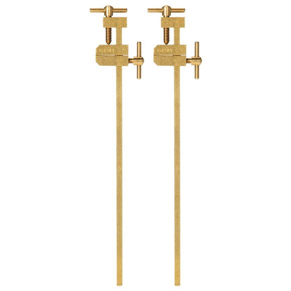 KAKURI Small Bar Clamps for Woodworking 5" HATAGANE Japanese Wood Clamps, Metal Parallel Clamps Tool Set 2 Pcs, Brass Gold, Made in JAPAN