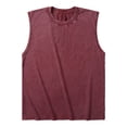 thumbnail image 5 of Mens Tank Top Summer Casual Loose Crewneck Vintage Wash Sleeveless Tee Shirt Lightweight Muscle Shirts, 5 of 5