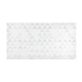 thumbnail image 2 of Dailycode White and Light Gray Triangular Bathroom Rugs Non Slip Absorbent Soft Plush Quick Dry Bath Mat, 39"x20", 2 of 8