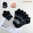 thumbnail image 5 of JASGOOD 12 Pairs Mens Ankle Socks Low Cut Cushioned Athletic Short Socks with Heel Tab, 5 of 5