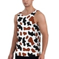 thumbnail image 2 of Haiem Brown Black Cow Men Workout Tank Top Gym Bodybuilding Sleeveless Muscle T Shirts Athletic Tank Breathable Workout Shirt-XX-Large, 2 of 9