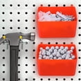 thumbnail image 4 of 8 Pieces Pegboard Bins Kit Pegboard Parts Storage Pegboard Accessories Workbench Bins for Organizing Hardware,8 x Pegboard Bins,Red, 4 of 6