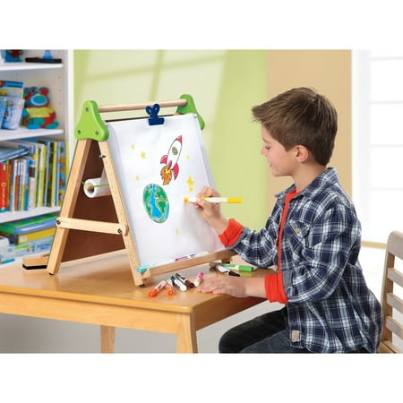 discovery kids wooden 3 in 1 tabletop easel walmart com