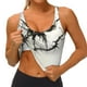 thumbnail image 3 of Fotbe Black And White Rose Sujetador Deportivo Largo sin Aros para Mujer con Almohadillas y Soporte Medio, Transpirable y Absorbente, Camiseta Tipo Chaleco o Tank Top-Medium, 3 of 8