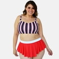 thumbnail image 1 of Traje de baño mujer talla extra, modelo 7507 (Rojo rayas) rojo 42 Roman Fashion Traje de baño 7507, 1 of 6