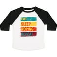 thumbnail image 3 of Inktastic Calf Roping Rodeo Eat Sleep Roping Repeat Boys or Girls Toddler T-Shirt, 3 of 5
