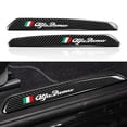thumbnail image 1 of 2PCS Car Threshold Protection Sticker Decals Trim Real Carbon Fiber Scuff Plate Door Entry Guard compatible with Alfa Romeo Giulia 2017 2018 2019 2020 2021 2022 Accessories -- Stelvio Not Fit (Black), 1 of 4