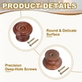 thumbnail image 3 of Uxcell Cabinet Knobs, Round Drawer Dresser Knob Wood Handles Knobs Drawer Pulls with Screw Brown, 3 of 7