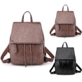 thumbnail image 2 of Sac à Dos en Faux Cuir pour Femmes Couleur Unie Mode Mini Sac à Dos Décontracté, 2 of 10