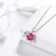 thumbnail image 2 of Juwaliy Collar de Elefante Ruby July Piedra Natal Charm 925 Sterling Silver Dije Joyería de Cristal Rojo Mujeres Hija Esposa Madre Navidad Regalos de Cumpleaños, 2 of 6