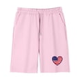 thumbnail image 5 of ITSAME Girls Outfit Sets Patriotic Print Cotton T-Shirt and Shorts 4th of July Casual Clothes 2-Piece Pink Size 9, 5 of 9