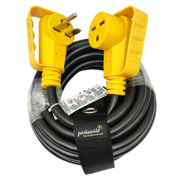 Parkworld 66136 NEMA 6-30 Extension Cord for Workshop and EV Charger, 3-Prong, 30 AMP, 250 Volts, 7500 Watts (25FT)