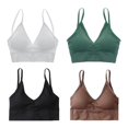 thumbnail image 1 of con relleno extraíble para mujer y , 4 Uds., finos, sin costuras, , camisola, Top corto, chaleco, sujeta BLESIY Chaleco bralette de algodón para mujer, 1 of 8