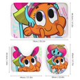 thumbnail image 3 of Juego de 4 cortinas de ducha de El asombroso mundo de Gumball con alfombrillas antideslizantes, tapa de inodoro y alfombrilla de baño, cortina de ducha impermeable con dibujos animados para niños con, 3 of 8
