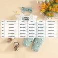 thumbnail image 6 of Enyan Newborn Girls Fall Outfits Long Sleeve Romper Shirt Top+Daisy Pant+Headband 3Pcs Set Baby Girl Winter Clothes（Size 0-3 Months）, 6 of 8