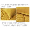 thumbnail image 6 of saney Mustard Yellow Comforter Set Oversized Queen Size 3-Piece Fluffy Soft Lightweight Bedding Honeycomb Geometric Quilted Stone-Washed Microfiber Comforter Set for All Season, 6 of 8