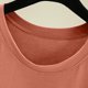 thumbnail image 3 of Fiudx Camisas para Mujer Camisa Informal de Corte Fino con Mosca y Parte Inferior para Mujer, Top/Camisa Ajustada de Manga Corta con Cuello Redondo, 3 of 4