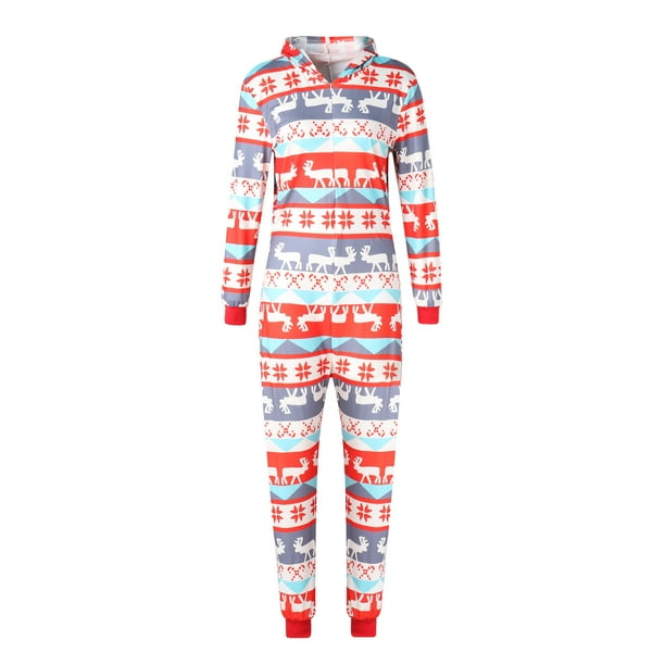 Mioliknya Mioliknya Christmas Matching Family Jumpsuits One Piece Hooded Zip Front Romper Walmart Com Walmart Com