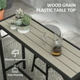 thumbnail image 5 of Outsunny Outdoor Bar Table, 47" Patio Bar Height Table with Built-In Bottle Opener, Plastic Top with Wood Grain and Steel Frame, Light Brown, 5 of 9