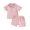 Pink, variant on Bagilaanoe 2pcs Toddler Baby Boy Girl Shorts Set Short Sleeve T Shirt Tops + Shorts 6M 12M 18M 24M 3T Kids Casual Summer Clothes
