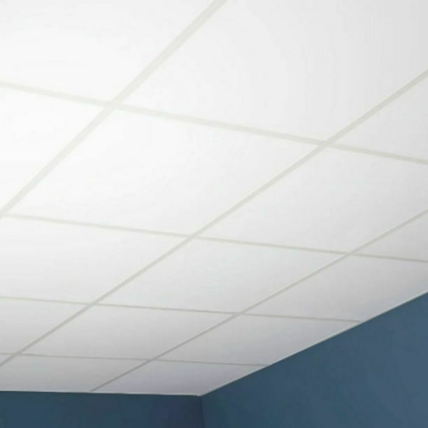 BRB Products sounds late White Drop Ceiling Tiles, 24" x 48" x 1" Sound  Absorbing, , 10 pieces - Walmart.com