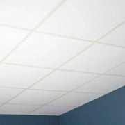 BRB Products sounds late White Drop Ceiling Tiles, 24" x 48" x 1" Sound Absorbing, , 10 pieces