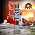 thumbnail image 5 of 2pcs Christmas Ornament Nutcracker Soldier Figurine Scene Layout Accessories Party Favors Collectible Traditional Statue for Themed Party Desktop Style F, 5 of 9