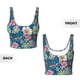 thumbnail image 6 of Uemuo Colorful Flowers Pattern Women's Sports Bra - High Impact Support, Breathable, and Comfortable Athletic Bra for Running, Yoga, and Workouts, 6 of 9